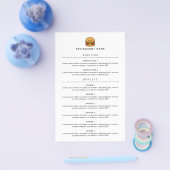 Cute Burger Restaurant Menu (Enkel)