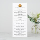 Cute Burger Restaurant Menu (Staand voorkant)