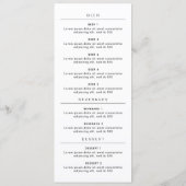 Cute Burger Restaurant Menu (Achterkant)