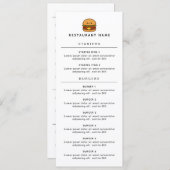 Cute Burger Restaurant Menu (Voorkant / Achterkant)