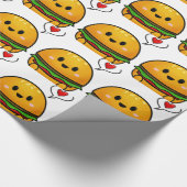 Cute Burger wrapping papier (Hoek)