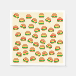 Cute Burgers Paper Napkins Servet