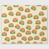 Cute Burgers Wrapping Paper Cadeaupapier (Vlak)