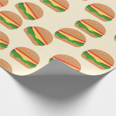 Cute Burgers Wrapping Paper Cadeaupapier (Hoek)