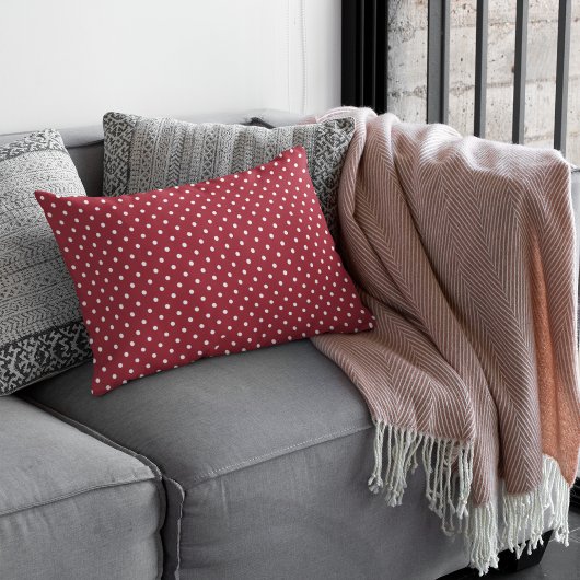 Cute Burgundy Polka Dots Pattern Kussen
