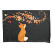 Cute Burnt Oranje Fox en Autumn Leaves  Kussensloop (Voorkant)