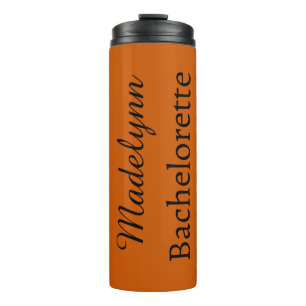 Cute Burnt Oranje Gepersonaliseerd Bridesmaid Ther Thermosbeker
