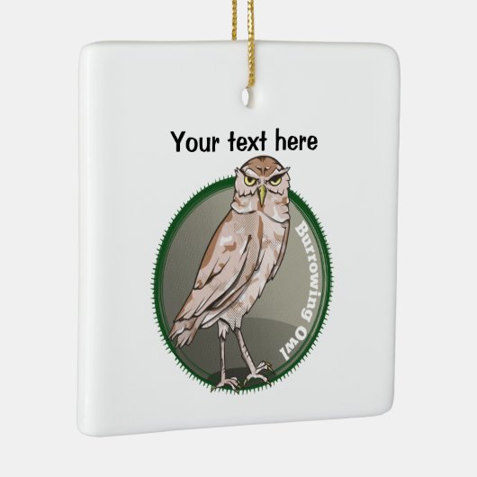 Cute Burroeping Owl Keramisch Ornament (Rechts)