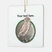 Cute Burroeping Owl Keramisch Ornament (Links)