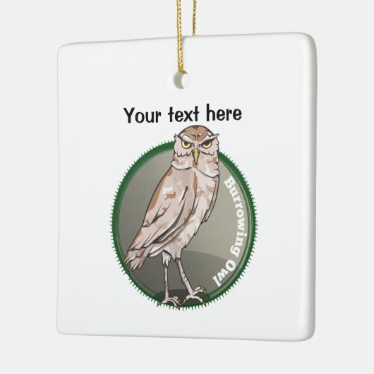 Cute Burroeping Owl Keramisch Ornament (Links)