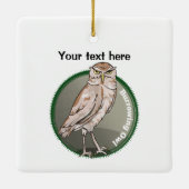 Cute Burroeping Owl Keramisch Ornament (Achterkant)