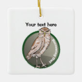 Cute Burroeping Owl Keramisch Ornament (Voorkant)