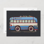 Cute Bus Tour Bus Briefkaart (Voorkant / Achterkant)