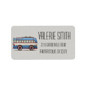 Cute Bus Tour Bus Etiket (Voorkant)