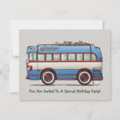 Cute Bus Tour Bus Kaart (Voorkant)