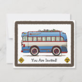 Cute Bus Tour Bus Kaart (Voorkant)