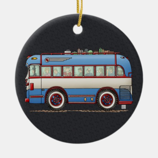 Cute Bus Tour Bus Keramisch Ornament (Voorkant)