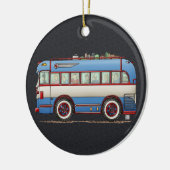 Cute Bus Tour Bus Keramisch Ornament (Links)