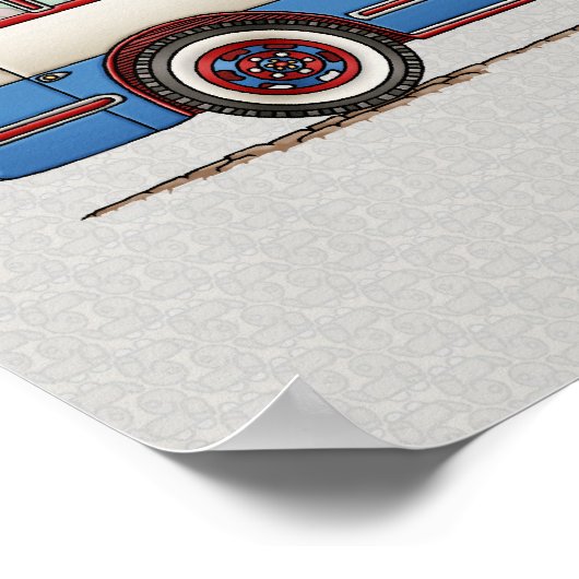 Cute Bus Tour Bus Poster (Hoek)