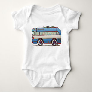 Cute Bus Tour Bus Romper