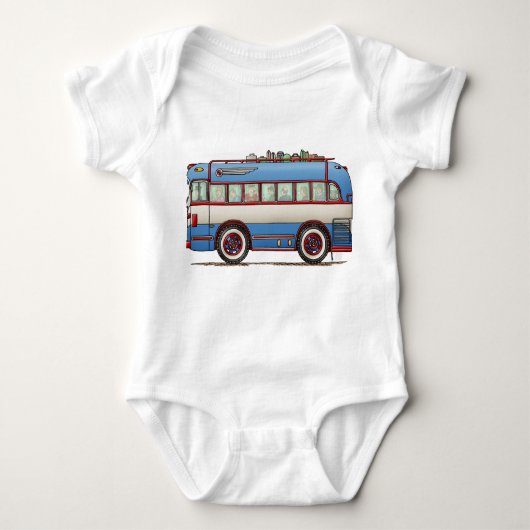 Cute Bus Tour Bus Romper (Voorkant)