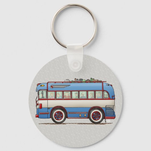 Cute Bus Tour Bus Sleutelhanger (Voorkant)