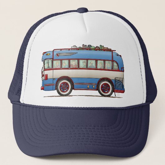 Cute Bus Tour Bus Trucker Pet (Voorkant)