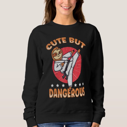 Cute but Dangerous Karate Faultier Trui (Voorkant)