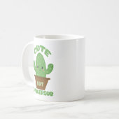 Cute but Dangerous - Kawaii Cactus - Funny Koffiemok (Voorkant links)
