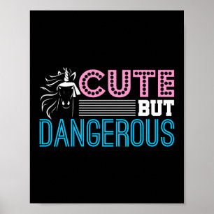Cute but Dangerous Martial Arts Unicorn Poster