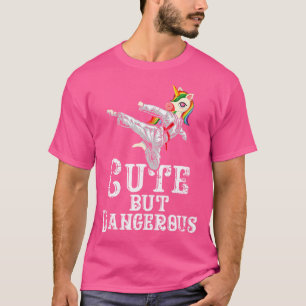 Cute but Dangerous Unicorn Funny Taekwondo Judo Ka T-shirt