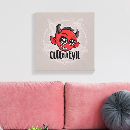 Cute but Evil Canvas Afdruk (Insitu (Woonkamer))