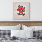 Cute but Evil Canvas Afdruk (Insitu (Slaapkamer))