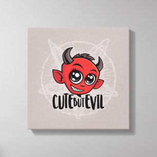 Cute but Evil Canvas Afdruk