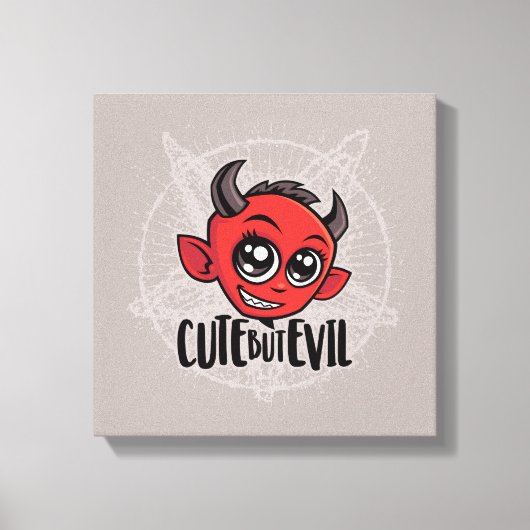Cute but Evil Canvas Afdruk (Voorkant)