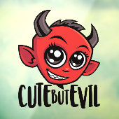 Cute but Evil Raamsticker (Vel 3)
