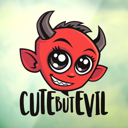 Cute but Evil Raamsticker (Vel 3)