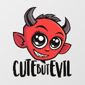 Cute but Evil Raamsticker (Vel)