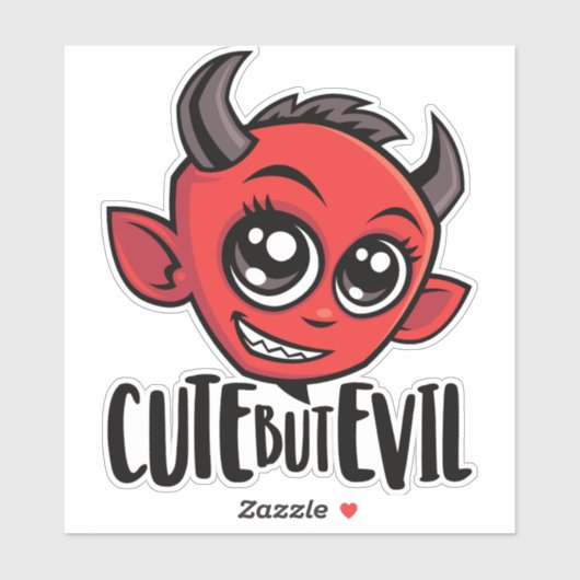 Cute but Evil Sticker (Vel)