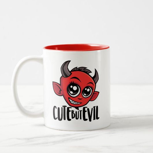 Cute but Evil Tweekleurige Koffiemok (Links)