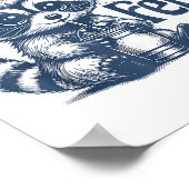 Cute But Feral Raccoon Drinking Boba Toddler Vinta Poster (Hoek)