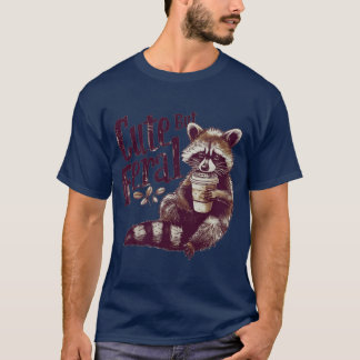 Cute But Feral Vintage Raccoon For Men vintage gif T-shirt