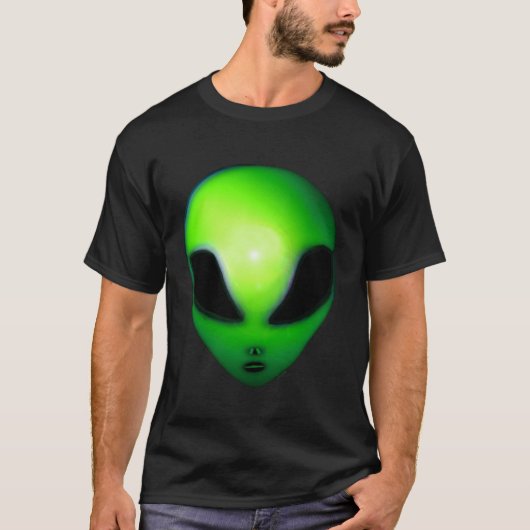 Cute But Mean Green Alien Thing T-shirt (Voorkant)