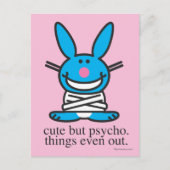Cute but Psycho Briefkaart (Voorkant)