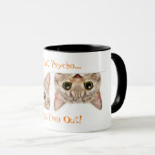 Cute but Psycho Cat 11oz Two-Tone Coffee Mok (Voorkant rechts)