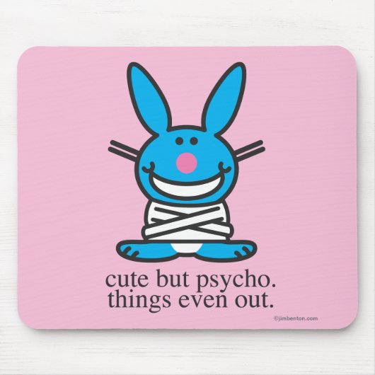 Cute but Psycho Muismat (Voorkant)