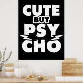 Cute But Psycho Poster (Keuken)