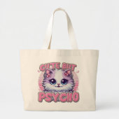 Cute but Psycho" Tote Bag (Voorkant)