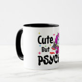 Cute but Psycho/Unicorn Mok (Voorkant links)