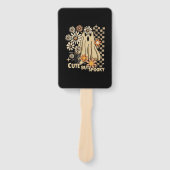 Cute but Spooky Funny Floral Halloween Ghost Check Handwaaier (Voorkant)